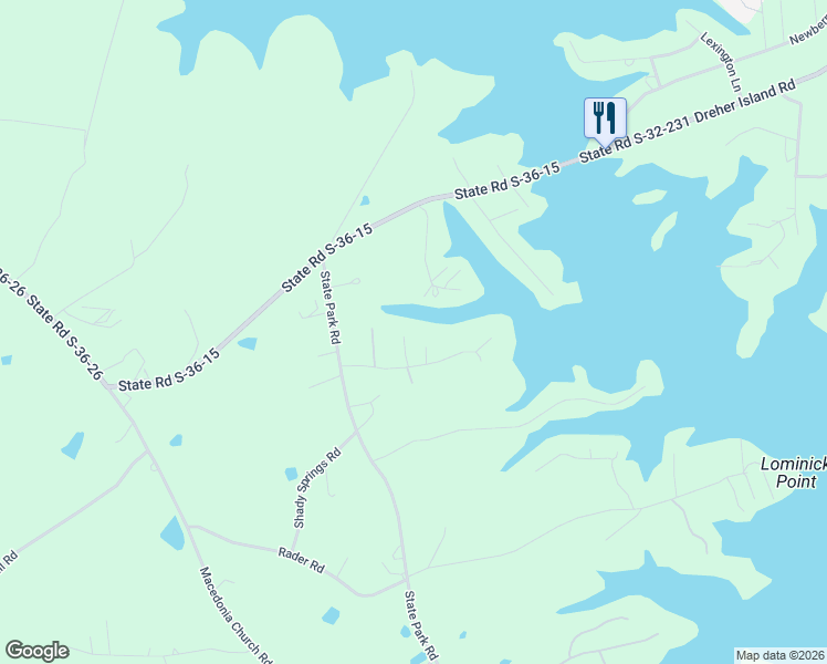 map of restaurants, bars, coffee shops, grocery stores, and more near 185 Ralph Williams Road in Prosperity