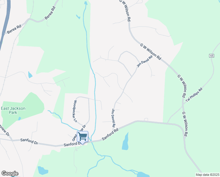 map of restaurants, bars, coffee shops, grocery stores, and more near 117 Jim's Lane in Nicholson