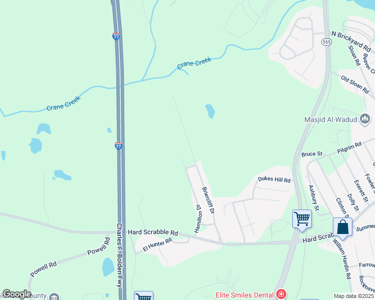 map of restaurants, bars, coffee shops, grocery stores, and more near 428 Briercliff Drive in Columbia