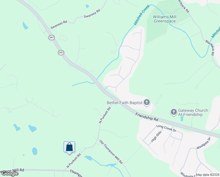 map of restaurants, bars, coffee shops, grocery stores, and more near 3410 Friendship Farm Drive in Buford