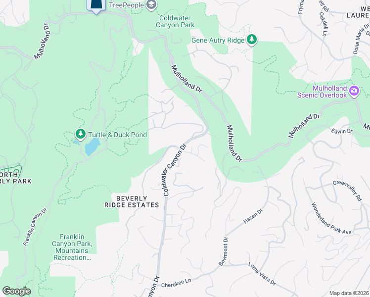map of restaurants, bars, coffee shops, grocery stores, and more near 9455 Eden Drive in Beverly Hills