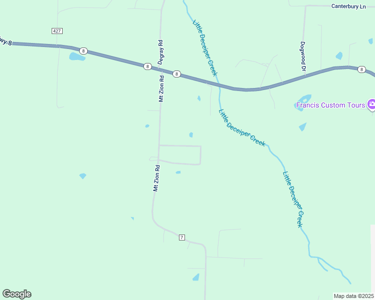 map of restaurants, bars, coffee shops, grocery stores, and more near 8 Western Hills Drive in Arkadelphia