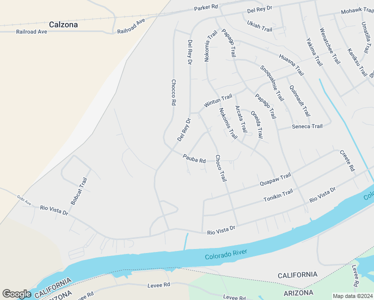 map of restaurants, bars, coffee shops, grocery stores, and more near Acoma Trail in Big River