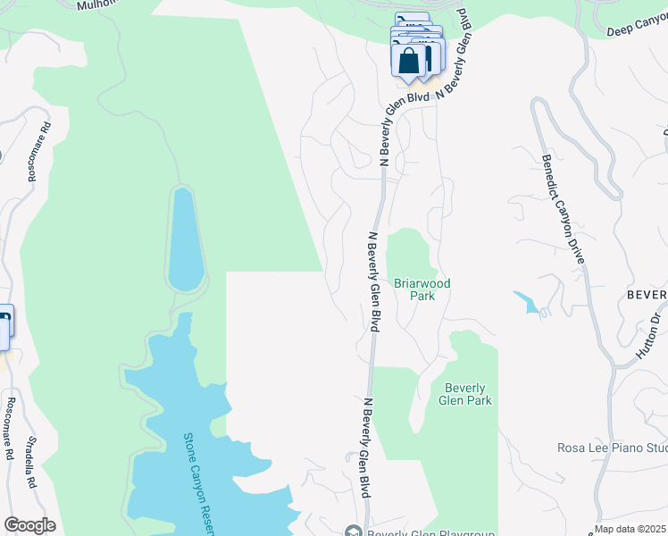 map of restaurants, bars, coffee shops, grocery stores, and more near 2644 Basil Lane in Los Angeles