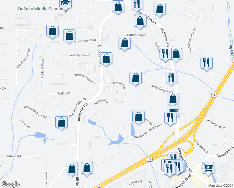 map of restaurants, bars, coffee shops, grocery stores, and more near 1460 Winshire Cove in Alpharetta