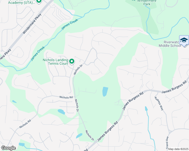 map of restaurants, bars, coffee shops, grocery stores, and more near 320 Blackwood Lane in Suwanee