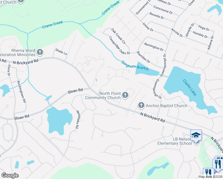 map of restaurants, bars, coffee shops, grocery stores, and more near 540 North Brickyard Road in Columbia