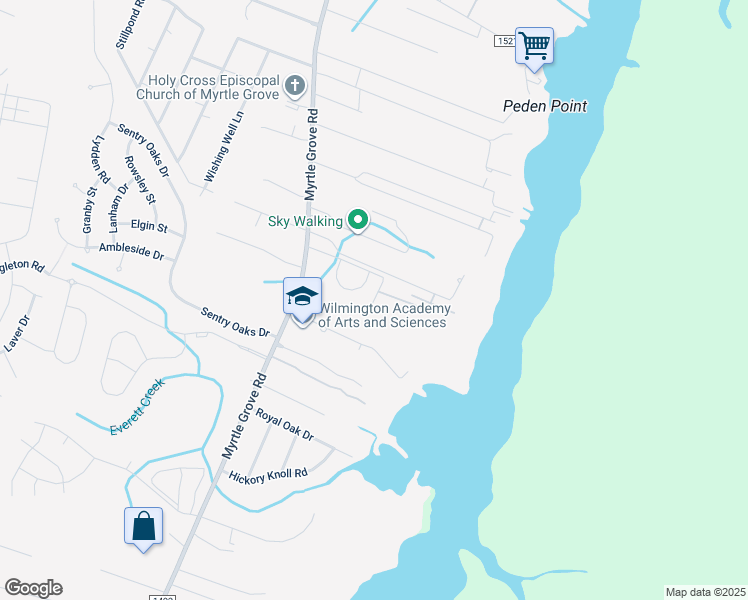 map of restaurants, bars, coffee shops, grocery stores, and more near 1891 Avalon Ave in Wilmington