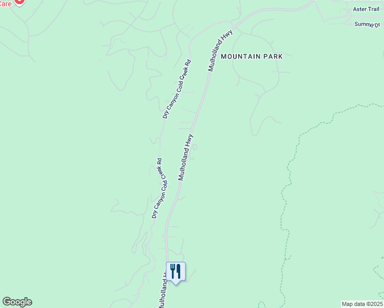 map of restaurants, bars, coffee shops, grocery stores, and more near 24410 Mulholland Highway in Calabasas
