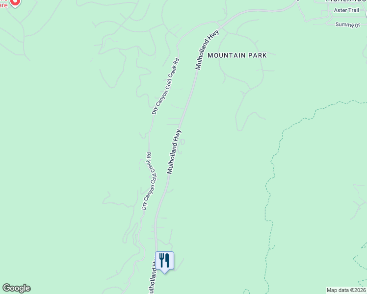 map of restaurants, bars, coffee shops, grocery stores, and more near 24400 Mulholland Highway in Calabasas