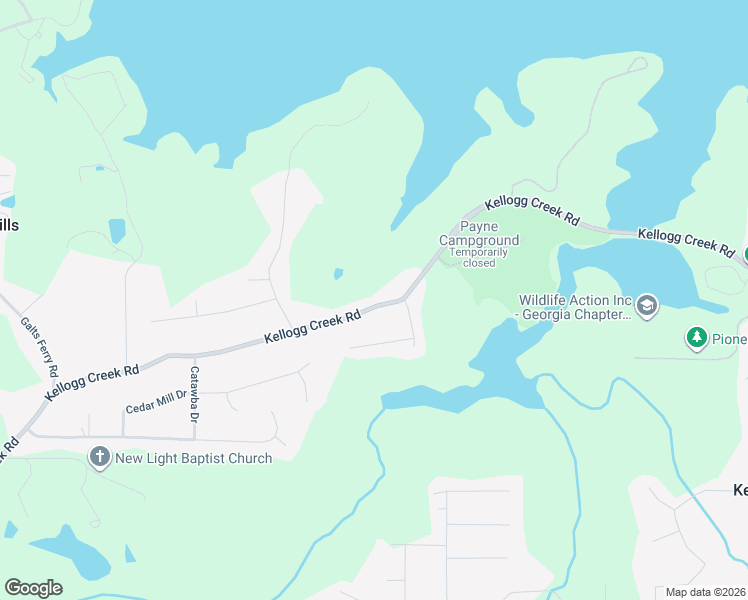 map of restaurants, bars, coffee shops, grocery stores, and more near 2622 Kellogg Creek Road in Acworth