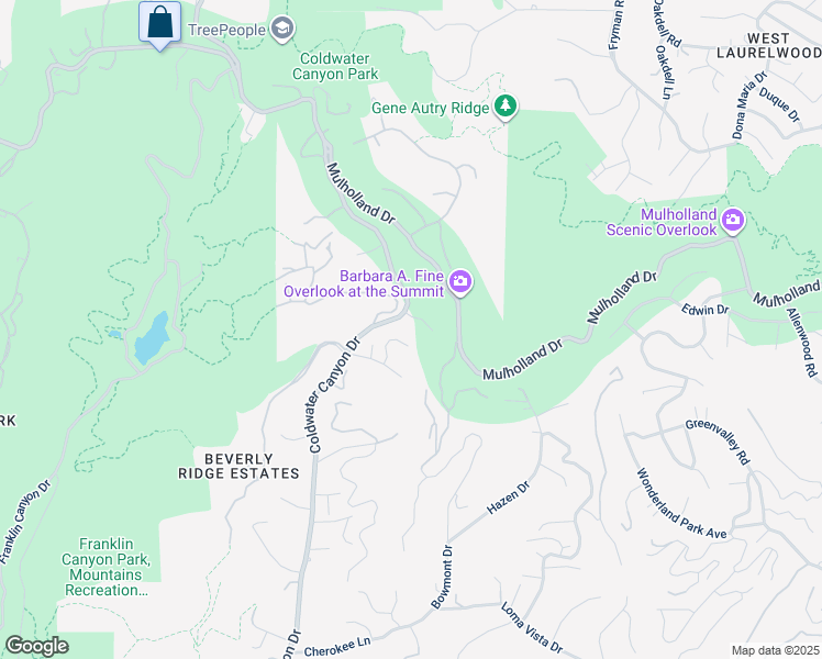 map of restaurants, bars, coffee shops, grocery stores, and more near 9454 Hidden Valley Place in Beverly Hills