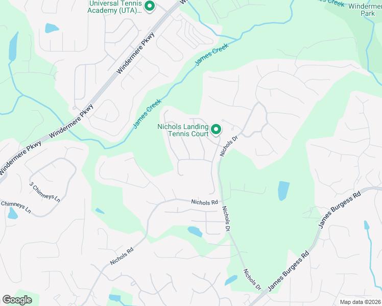map of restaurants, bars, coffee shops, grocery stores, and more near 520 Cricklewood Drive in Suwanee