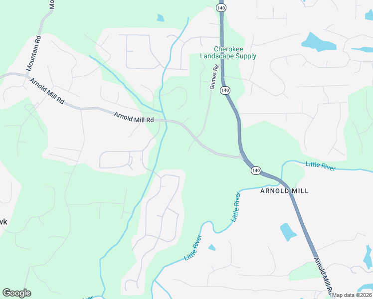 map of restaurants, bars, coffee shops, grocery stores, and more near 1058 Arnold Mill Road in Woodstock
