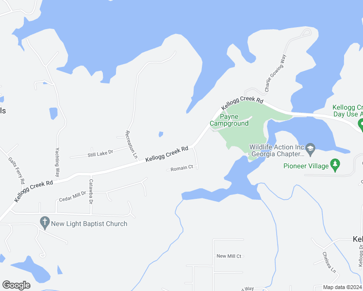 map of restaurants, bars, coffee shops, grocery stores, and more near 2616 Kellogg Creek Road in Acworth