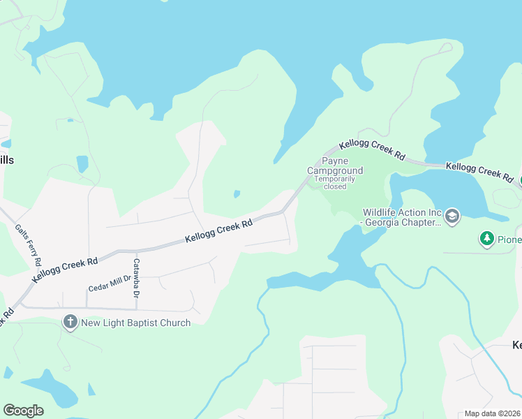 map of restaurants, bars, coffee shops, grocery stores, and more near 2622 Kellogg Creek Road in Acworth