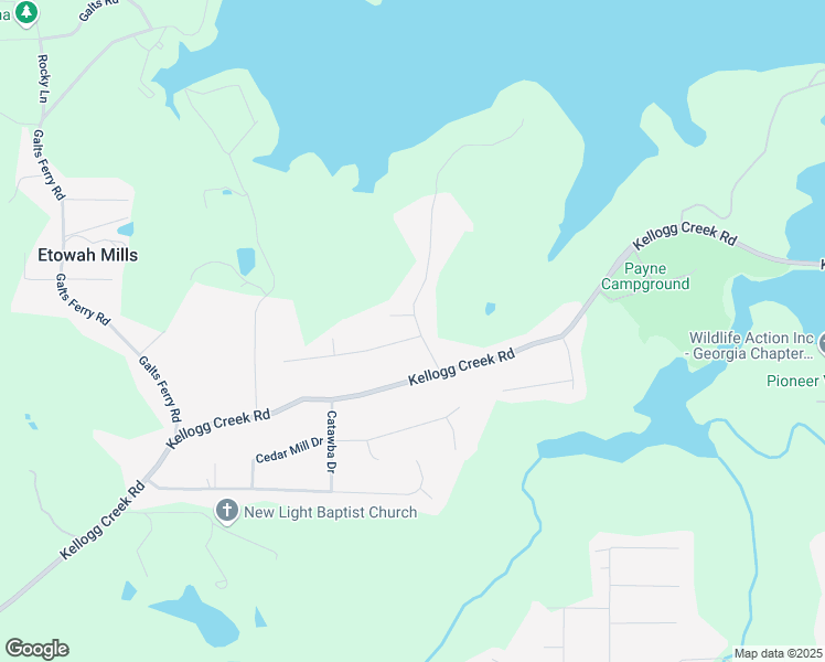map of restaurants, bars, coffee shops, grocery stores, and more near 6863 Recreation Lane in Acworth