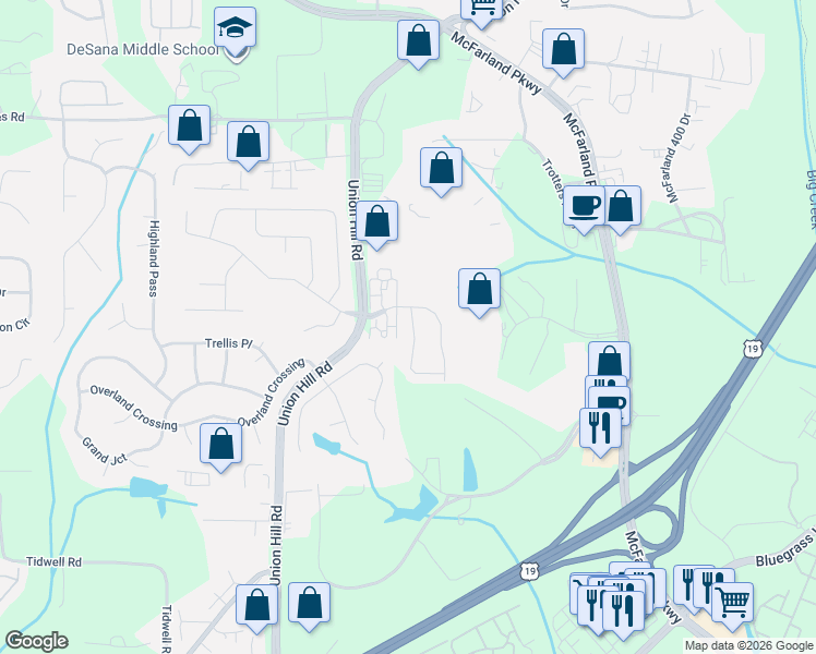 map of restaurants, bars, coffee shops, grocery stores, and more near 1395 Winshire Cove in Alpharetta