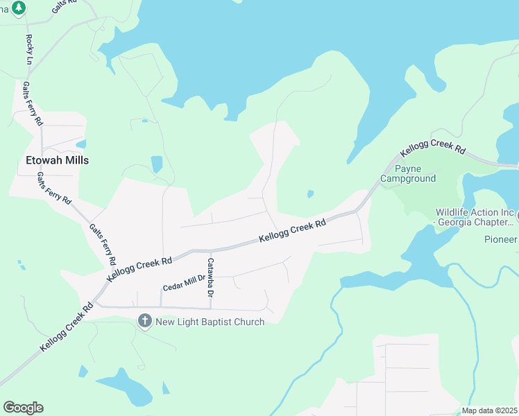 map of restaurants, bars, coffee shops, grocery stores, and more near 6863 Recreation Lane in Acworth