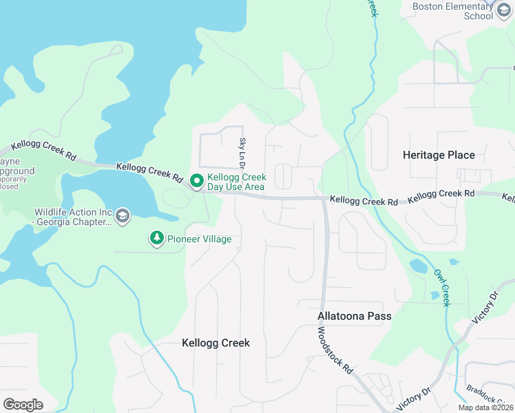 map of restaurants, bars, coffee shops, grocery stores, and more near 300 Lisa Lane in Acworth