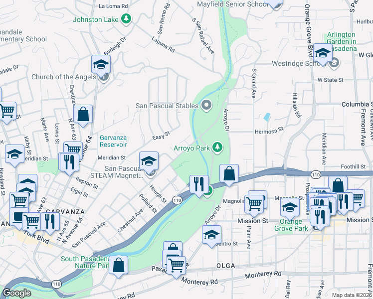 map of restaurants, bars, coffee shops, grocery stores, and more near 978 San Pascual Avenue in Los Angeles