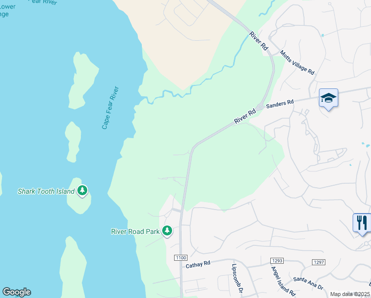 map of restaurants, bars, coffee shops, grocery stores, and more near 104 Turtle Cay Drive in Wilmington
