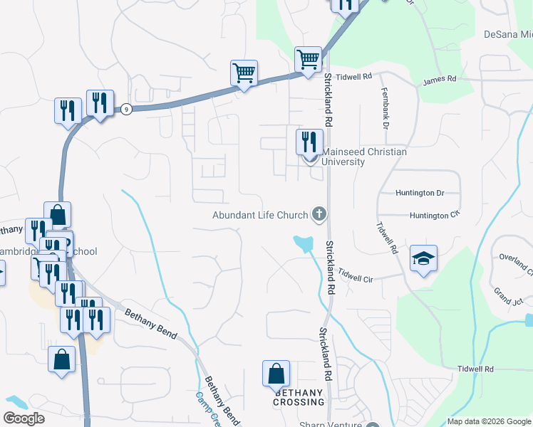 map of restaurants, bars, coffee shops, grocery stores, and more near 3688 Archgate Court in Alpharetta
