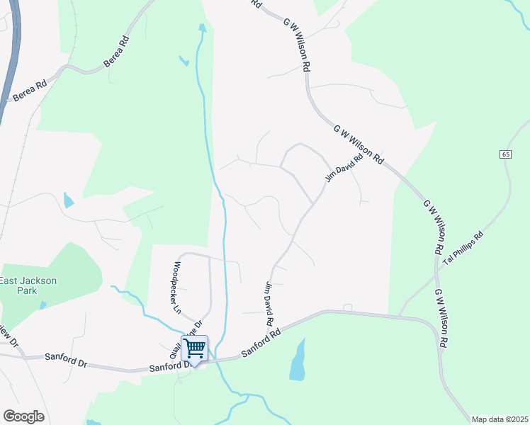 map of restaurants, bars, coffee shops, grocery stores, and more near 117 Jim's Lane in Nicholson