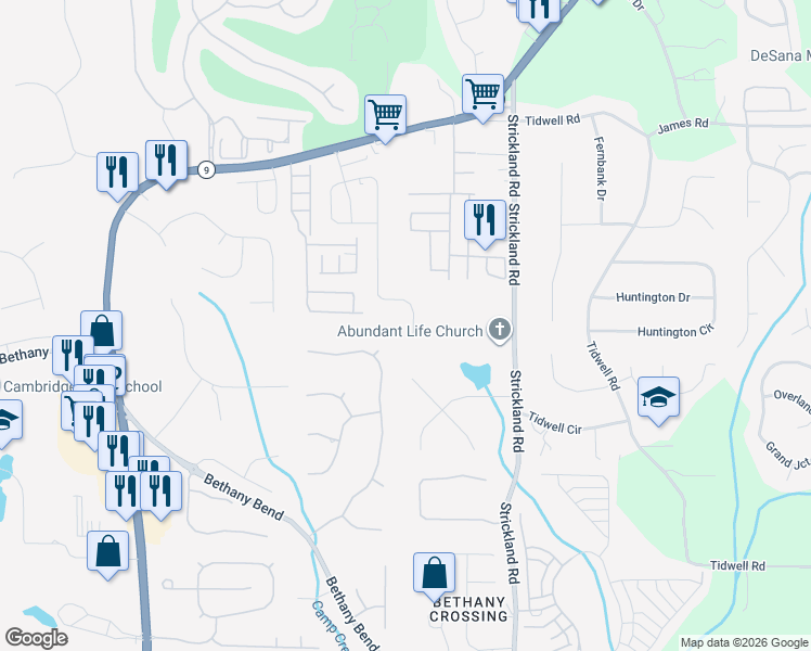 map of restaurants, bars, coffee shops, grocery stores, and more near 3679 Archgate Court in Alpharetta