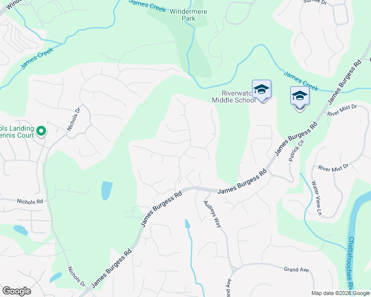 map of restaurants, bars, coffee shops, grocery stores, and more near 1315 Brushfoot Trail in Suwanee