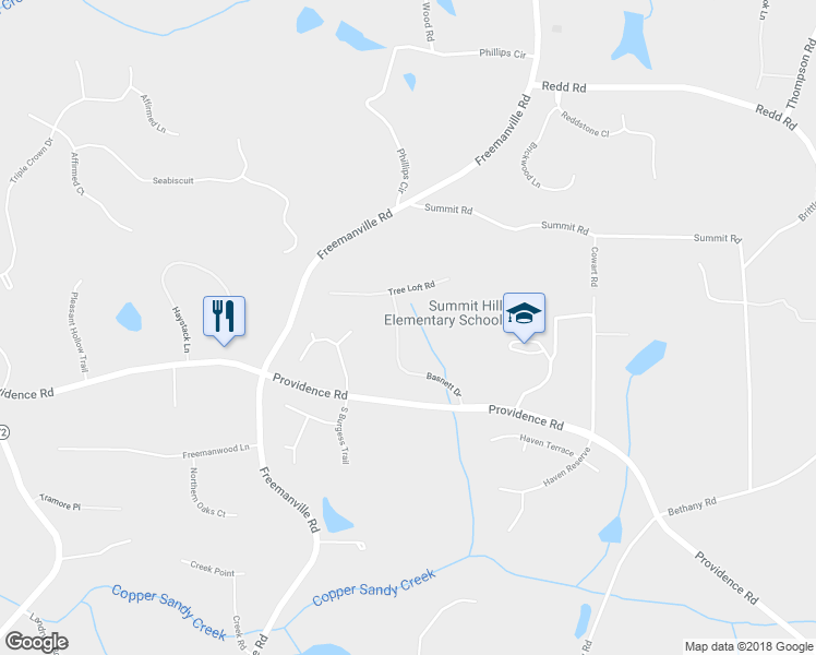 map of restaurants, bars, coffee shops, grocery stores, and more near 1249 Basnett Drive in Milton