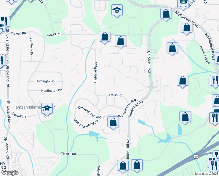map of restaurants, bars, coffee shops, grocery stores, and more near 1825 Lynwood Place in Alpharetta