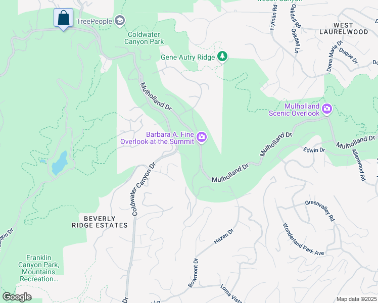 map of restaurants, bars, coffee shops, grocery stores, and more near 9451 Hidden Valley Place in Beverly Hills