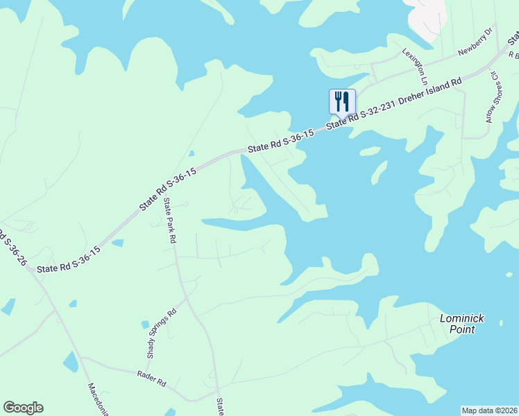 map of restaurants, bars, coffee shops, grocery stores, and more near 255 Mallard Cove Road in Prosperity