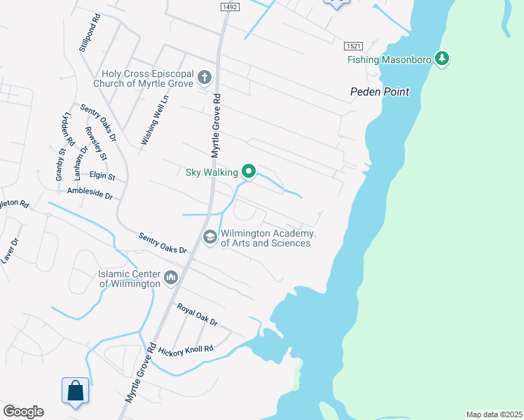 map of restaurants, bars, coffee shops, grocery stores, and more near 1861-1891 Avalon Ave in Wilmington