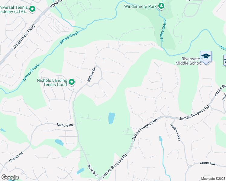 map of restaurants, bars, coffee shops, grocery stores, and more near 385 Rockbass Road in Suwanee