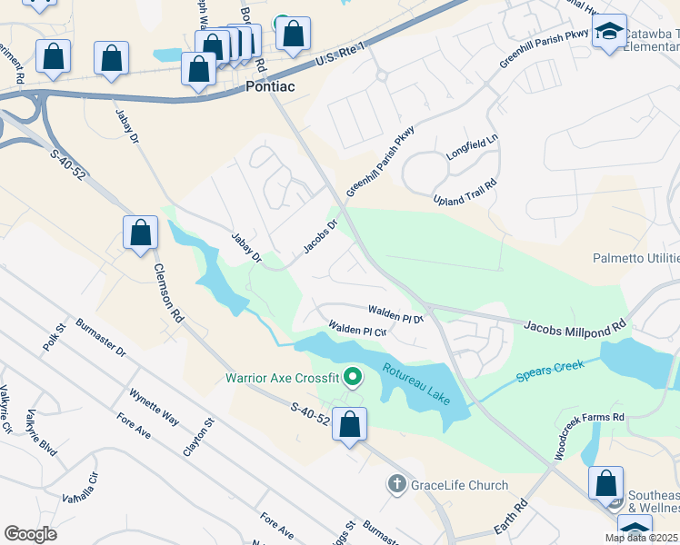 map of restaurants, bars, coffee shops, grocery stores, and more near 120 Pepper Grass Drive in Elgin