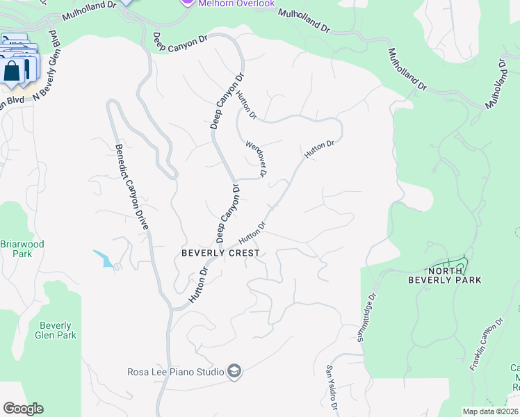 map of restaurants, bars, coffee shops, grocery stores, and more near 2731 Hutton Drive in Beverly Hills