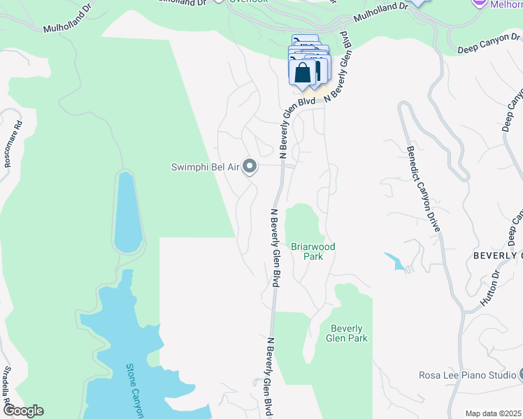 map of restaurants, bars, coffee shops, grocery stores, and more near 2690 Claray Drive in Los Angeles