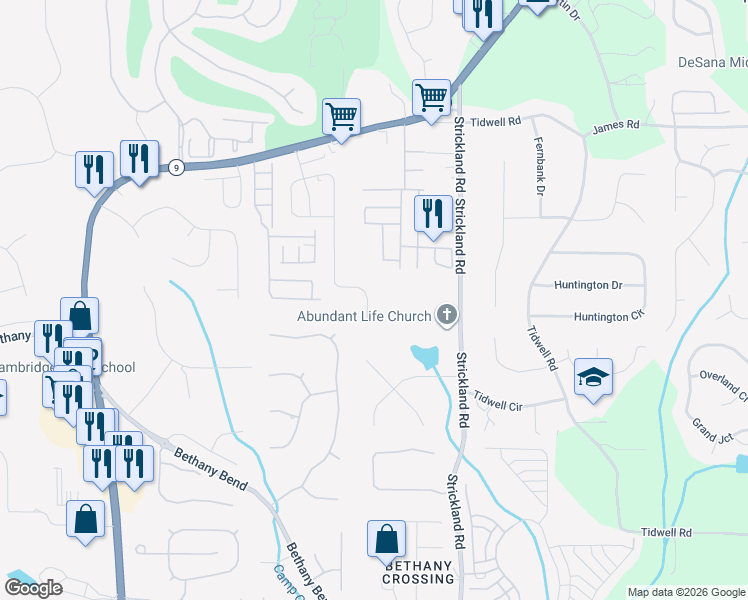 map of restaurants, bars, coffee shops, grocery stores, and more near 3660 Archgate Court in Alpharetta