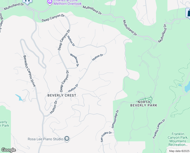 map of restaurants, bars, coffee shops, grocery stores, and more near 9715 Arby Drive in Beverly Hills