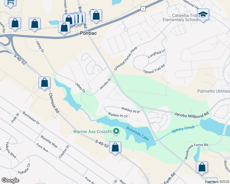 map of restaurants, bars, coffee shops, grocery stores, and more near 824 Spears Drive in Elgin