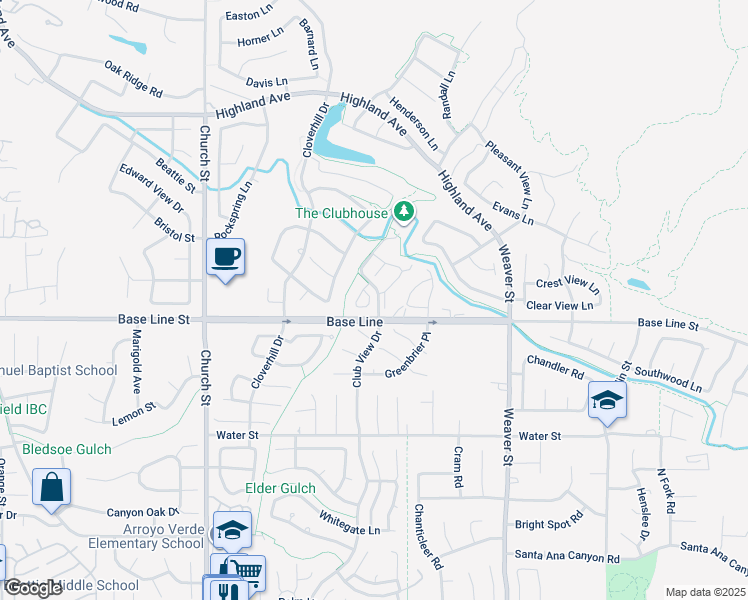 map of restaurants, bars, coffee shops, grocery stores, and more near 201 Chandler West in Highland