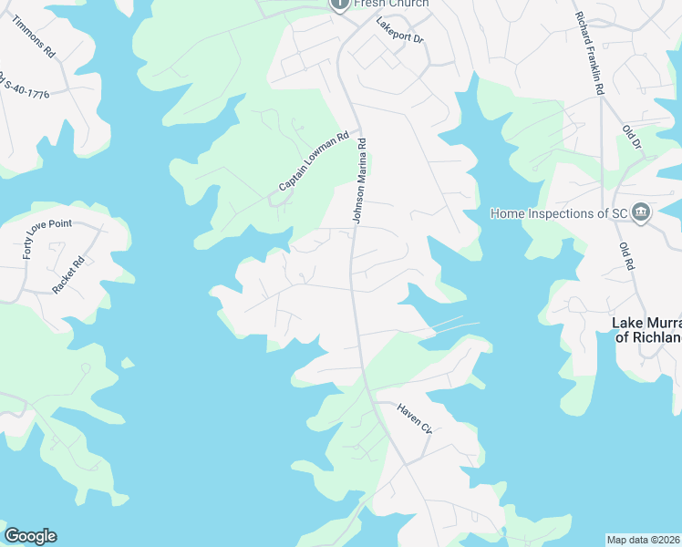 map of restaurants, bars, coffee shops, grocery stores, and more near 1820 Johnson Marina Road in Chapin