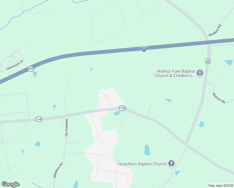 map of restaurants, bars, coffee shops, grocery stores, and more near 84 Deer Ridge Circle in Hoschton