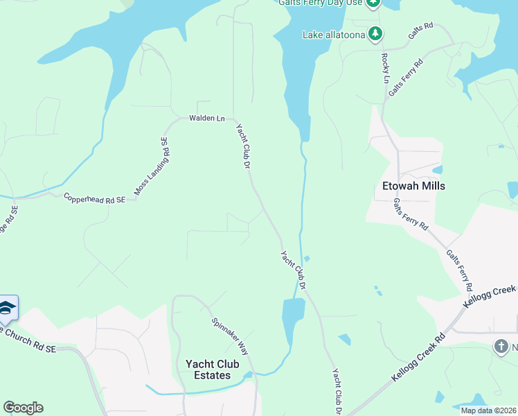 map of restaurants, bars, coffee shops, grocery stores, and more near Old Mystic Road in Cherokee County