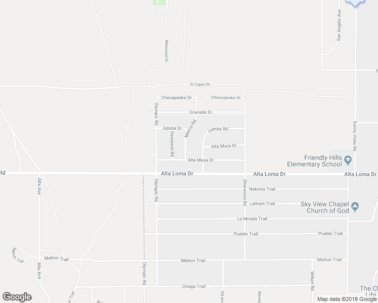map of restaurants, bars, coffee shops, grocery stores, and more near 7217 Mecca Road in Joshua Tree