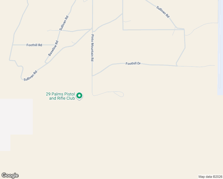 map of restaurants, bars, coffee shops, grocery stores, and more near 7050 Pinto Mountain Road in Twentynine Palms