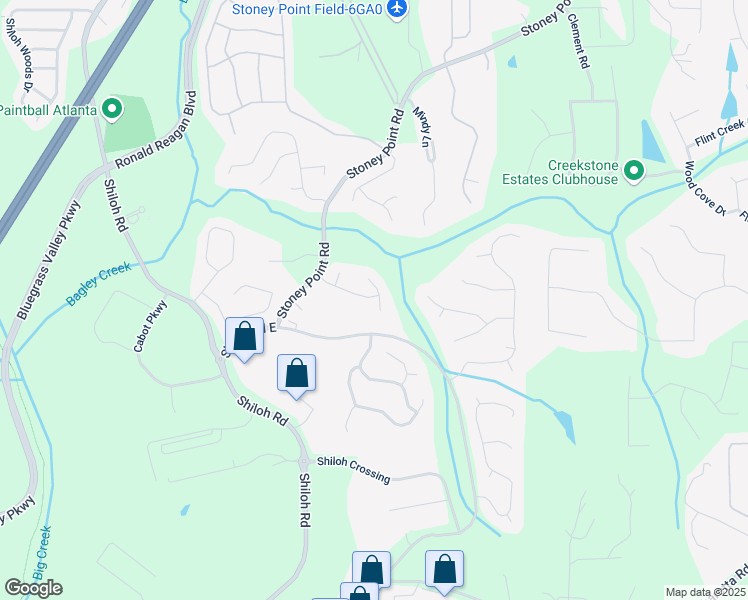 map of restaurants, bars, coffee shops, grocery stores, and more near 2620 Bent Creek Drive in Cumming