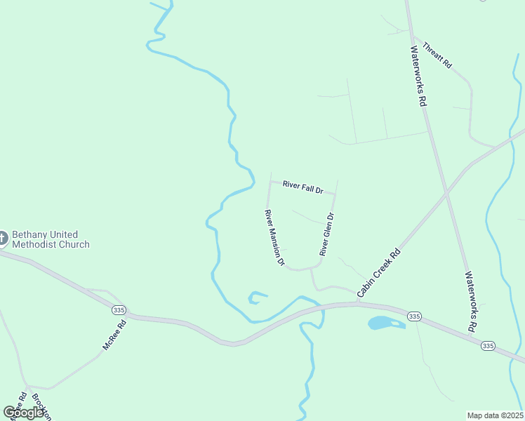 map of restaurants, bars, coffee shops, grocery stores, and more near 399 River Fall Drive in Jefferson
